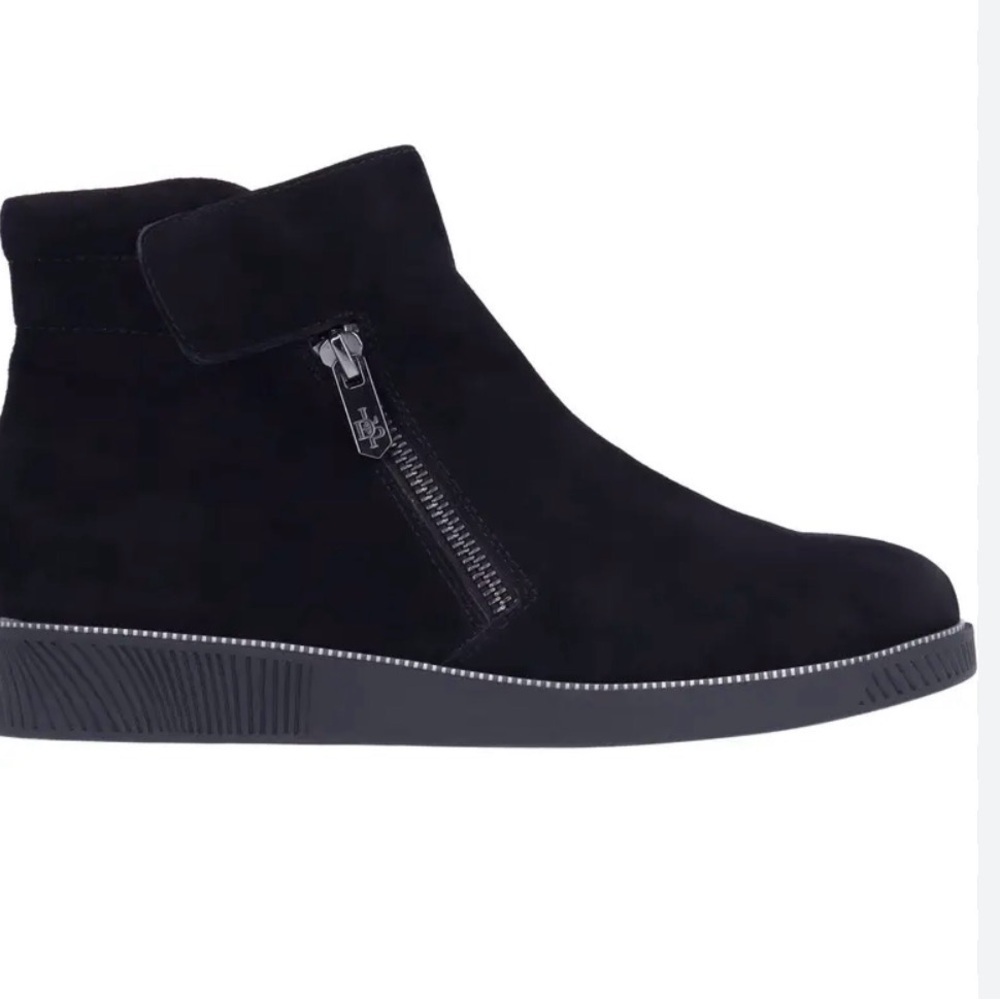 L'Amour Des Pieds LDP Black Suede Ankle Boots Luxury Comfort Arch Support 7